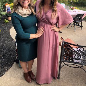 Mauve pink long maxi dress size medium